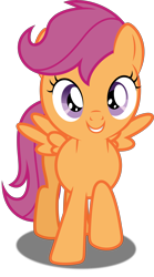 Size: 3000x5408 | Tagged: safe, artist:dashiesparkle, scootaloo, .svg available, cute, cutealoo, looking at you, simple background, solo, transparent background, vector