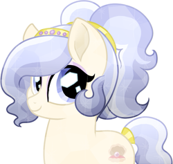 Size: 565x536 | Tagged: safe, artist:tambelon, oc, oc only, oc:opalescent pearl, crystal pony, pony, female, mare, solo, watermark