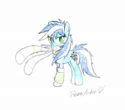 Size: 2049x1809 | Tagged: safe, artist:devanarcher101, oc, oc only, oc:aria winter, earth pony, pony, clothes, female, green eyes, mare, other dimension, scarf, solo