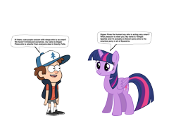 Size: 1489x991 | Tagged: safe, twilight sparkle, twilight sparkle (alicorn), alicorn, pony, 1000 hours in ms paint, crossover, dipper pines, disney, gravity falls, ms paint, simple background, transparent background