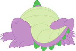 Size: 3582x2410 | Tagged: safe, artist:porygon2z, spike, dragon, male, on back, simple background, solo, transparent background, vector