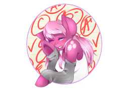 Size: 1400x1050 | Tagged: safe, artist:tiazimossygreen, cheerilee, anthro, earth pony, alternative cutie mark placement, arm hooves, breasts, bust, clothes, detached sleeves, female, one eye closed, shoulder cutie mark, simple background, solo, tanktop, transparent background, underhoof