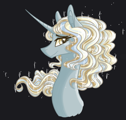 Size: 1078x1026 | Tagged: safe, artist:australian-senior, oc, oc only, oc:hausos, alicorn, pony, alternate universe, bust, goddess, gray background, kirindos, simple background, solo