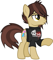 Size: 1097x1241 | Tagged: safe, artist:lightningbolt, derpibooru exclusive, earth pony, pony, .svg available, clothes, male, my chemical romance, panic! at the disco, ponified, raised hoof, ryan ross, shirt, simple background, solo, stallion, svg, t-shirt, transparent background, vector