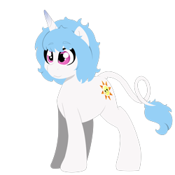 Size: 3000x3000 | Tagged: safe, artist:marukouhai, oc, oc only, oc:eris, hybrid, interspecies offspring, offspring, parent:discord, parent:princess celestia, parents:dislestia, solo