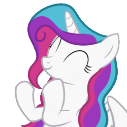 Size: 770x770 | Tagged: safe, artist:eyesorefortheblind, oc, oc only, oc:clarissa clairty, alicorn, pony, alicorn oc, animated, clapping, clapping ponies, gif, solo