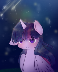 Size: 824x1026 | Tagged: safe, artist:windymils, twilight sparkle, twilight sparkle (alicorn), alicorn, pony, cute, solo, stars