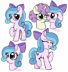 Size: 600x633 | Tagged: safe, artist:tambelon, oc, oc only, oc:hope diamond, earth pony, pony, unicorn, blushing, female, watermark