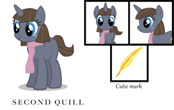 Size: 3322x2112 | Tagged: safe, artist:secondquill, oc, oc only, oc:second quill, reference sheet, solo