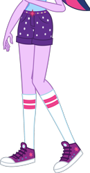 Size: 969x1857 | Tagged: safe, artist:imperfectxiii, artist:teentitansfan201, edit, sci-twi, twilight sparkle, equestria girls, legend of everfree, clothes, converse, cropped, cute, legs, pictures of legs, raised leg, shoes, shorts, simple background, socks, solo, transparent background, vector, vector edit