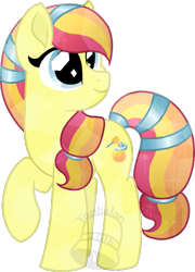 Size: 505x700 | Tagged: safe, artist:tambelon, oc, oc only, oc:honey pot, crystal pony, pony, female, mare, solo, watermark