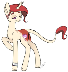 Size: 1328x1401 | Tagged: safe, artist:doekitty, oc, oc only, pony, unicorn, leonine tail, looking at you, male, one eye closed, raised hoof, simple background, solo, stallion, transparent background