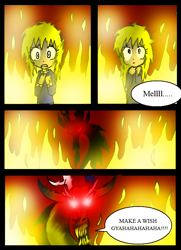 Size: 578x800 | Tagged: safe, artist:neoncabaret, oc, oc only, oc:mel, human, comic:derpy's wish, comic