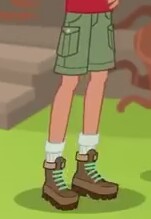 Size: 151x219 | Tagged: safe, screencap, timber spruce, equestria girls, legend of everfree, boots, clothes, legs, pictures of legs, shorts, socks