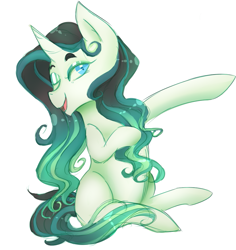 Size: 815x862 | Tagged: safe, artist:kittii-kat, oc, oc only, oc:emerald, pony, unicorn, female, mare, solo