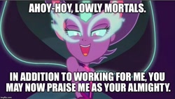 Size: 800x451 | Tagged: safe, edit, edited screencap, screencap, midnight sparkle, sci-twi, twilight sparkle, equestria girls, friendship games, image macro, joy of sect, meme, midnight sparkle's lines, mr. burns, the simpsons