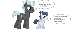 Size: 1810x738 | Tagged: safe, artist:jawsandgumballfan24, rumble, thunderlane, pegasus, pony, brothers, cute