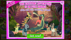 Size: 1136x640 | Tagged: safe, daring do, doctor caballeron, quibble pants, cipactli, gameloft, henchmen