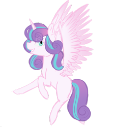 Size: 1024x1123 | Tagged: safe, artist:millyrovenge13, princess flurry heart, female, filly, simple background, solo, spread wings, transparent background