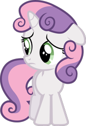 Size: 3688x5428 | Tagged: safe, artist:deyrasd, sweetie belle, absurd resolution, sad, simple background, solo, transparent background, vector