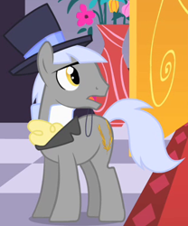 Size: 340x409 | Tagged: safe, screencap, caesar, earth pony, pony, the best night ever, background pony, count caesar, cropped, hat, male, solo, stallion, top hat