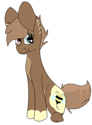 Size: 1024x1388 | Tagged: safe, artist:fizzy2014, oc, oc only, earth pony, pony, heterochromia, impossibly large ears, simple background, sitting, solo, transparent background