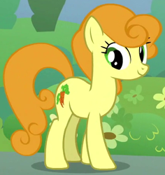 Size: 425x450 | Tagged: safe, screencap, carrot top, golden harvest, earth pony, pony, crusaders of the lost mark, animation error, smiling, solo