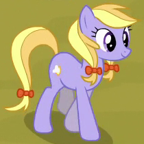 Size: 210x210 | Tagged: safe, screencap, earth pony, pony, trade ya, background pony, bow, cropped, female, hair bow, mare, smiling, solo, unnamed pony