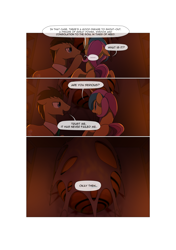 Size: 3541x5016 | Tagged: safe, artist:gashiboka, doctor whooves, princess gold lily, alicorn, earth pony, pony, comic:recall the time of no return, absurd resolution, cocoon, comic