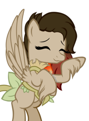 Size: 961x1303 | Tagged: safe, artist:xxmissteaxx, oc, oc only, oc:astria, pegasus, pony, bow, eyes closed, solo, unshorn fetlocks