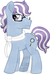 Size: 476x700 | Tagged: safe, artist:tambelon, oc, oc only, oc:rough cut, crystal pony, pony, glasses, male, solo, stallion, watermark