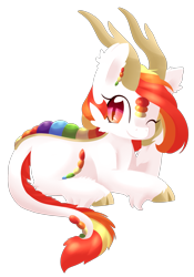 Size: 2233x3195 | Tagged: safe, artist:cloureed, oc, oc only, oc:prisma symphony, kirin, simple background, solo