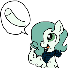 Size: 640x600 | Tagged: safe, artist:ficficponyfic, color edit, edit, edited edit, oc, oc only, oc:emerald jewel, earth pony, pony, bandana, child, color, colored, colt, colt quest, cute, femboy, foal, growth, hair over one eye, male, misleading thumbnail, muscle expansion, muscles, not a penis, smiling, solo