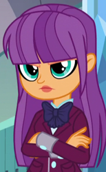 Size: 300x488 | Tagged: safe, screencap, ginger owlseye, equestria girls, friendship games, background human, clothes, crystal prep academy uniform, school uniform, solo