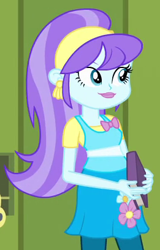 Size: 261x408 | Tagged: safe, screencap, aqua blossom, equestria girls, background human, book, lockers, solo