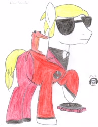 Size: 2550x3300 | Tagged: safe, artist:aridne, pony, dave strider, homestuck, ponified, solo, traditional art