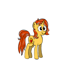 Size: 1600x1600 | Tagged: safe, artist:therealthrackerzod, oc, oc only, oc:cinderheart, pony, unicorn, female, golden eyes, mare, simple background, solo, white background