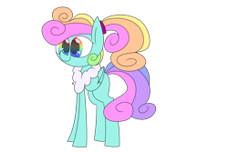 Size: 2743x1828 | Tagged: safe, artist:supercoco142, rainbow dash (g3), pegasus, pony, g3, g3 to g4, generation leap, race swap, simple background, solo, transparent background