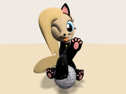 Size: 1400x1050 | Tagged: safe, artist:soad24k, oc, oc only, oc:backy, 3d, ball, bell, bell collar, collar, cute, gmod, kitty suit, solo, yarn, yarn ball