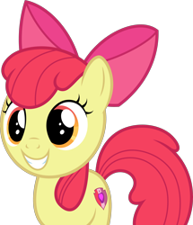 Size: 4308x5000 | Tagged: safe, artist:dashiesparkle, apple bloom, absurd resolution, apple bloom's bow, bow, hair bow, simple background, smiling, solo, transparent background, vector