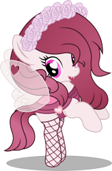 Size: 1184x1800 | Tagged: safe, artist:seahawk270, oc, oc only, oc:amore rotura, changeling, pony, commission, fangs, pink changeling, simple background, solo, transparent background, wings