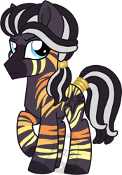 Size: 486x700 | Tagged: safe, artist:tambelon, oc, oc only, oc:joka, zebra, male, simple background, solo, stallion, transparent background, watermark