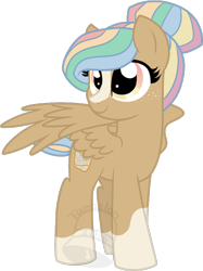 Size: 524x700 | Tagged: safe, artist:tambelon, oc, oc only, oc:fairy bread, pegasus, pony, female, mare, solo, watermark