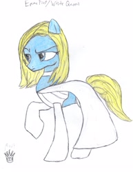 Size: 2550x3300 | Tagged: safe, artist:aridne, pony, emma frost, marvel comics, ponified, solo, traditional art