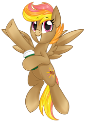 Size: 1024x1466 | Tagged: safe, artist:kellythedrawinguni, oc, oc only, oc:mocha sunrise, pegasus, pony, female, mare, simple background, solo, transparent background