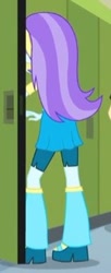 Size: 134x327 | Tagged: safe, screencap, aqua blossom, equestria girls, equestria girls (movie), background human, boots, cropped, high heel boots, lockers, rear view, solo