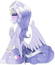 Size: 1420x1669 | Tagged: safe, artist:clefficia, oc, oc only, pegasus, pony, female, mare, simple background, sitting, solo, transparent background