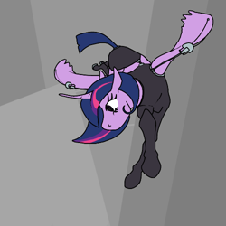 Size: 500x500 | Tagged: safe, artist:autumnbramble, twilight sparkle, twilight sparkle (alicorn), alicorn, pony, aeon flux, aeon twilight sparkle flux, alternate hairstyle, ponified, solo, stealth suit