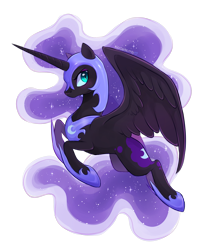 Size: 2050x2450 | Tagged: safe, artist:kodabomb, nightmare moon, eyeshadow, flying, helmet, looking at you, makeup, simple background, slit eyes, solo, transparent background