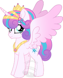 Size: 565x700 | Tagged: safe, artist:tambelon, princess flurry heart, alicorn, pony, female, jewelry, mare, older, watermark